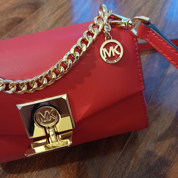 Michael Kors Lita Red Small Crossbody Bag  (Rare) NWT - Picture 6 of 10